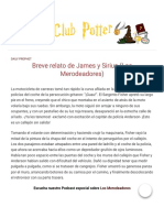 Breve Relato de James y Sirius - Los Merodeadores