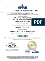 ISO - 17025 - Certificate - Accreditation BC GROUP