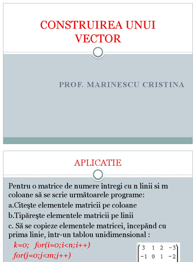 Construirea Unui Vector | PDF