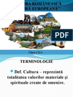 Prezentare Cultura Romaneasca Cultura Europeana Cls. 11
