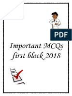 Important Mcqs First Block 2018