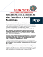 Carta Abierta Sobre La Situación Del Virus Covid, Apuchin PDF