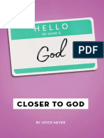 Closer To God: by Joyce Meyer