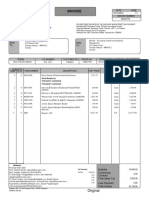 Installation invoice for parking system equipment