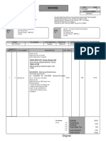 Invoice for printer repair and replacement services