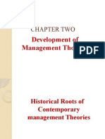 Chapter Two: Development of Management Thought