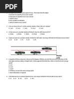 PSI Physics - Kinematics Multiple Choice Questions