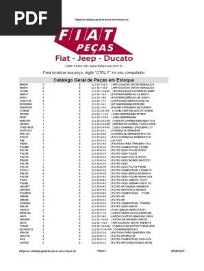 Catálogo Geral de Peças Fiat | PDF | Chrysler | Veículos verdes