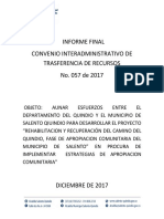 Rehabilitación y Recuperación Del Camino Del Quindío, Fase de Apropiación Comunitaria en El Municipio de Salento