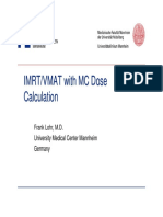 Imrt/Vmat With MC Dose Calculation