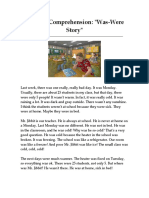 Was-Were Story Ready Comprehension PDF