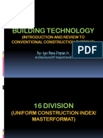 Building Technology: (Introduction and Review To Conventional Construction Systems)