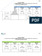 Calendario de Examenes