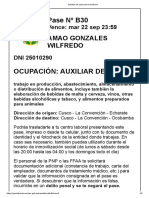 Solicitud de pase personal laboral SR WILLY