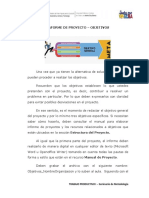 Elaboración Informe Objetivos