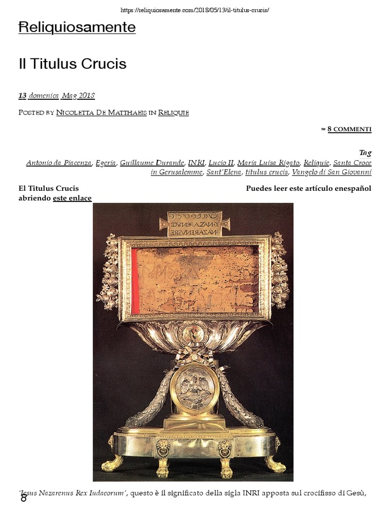Titulus Crucis | PDF