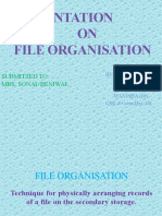 Presentation ON File Organisation: Submitted To: Mrs. Sonal Beniwal