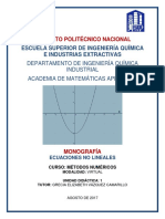 Monografía Ecuaciones No Lineales PDF