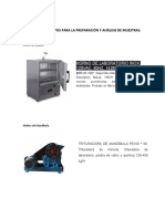 Materiales y Equipos para La Preparación de Muestras