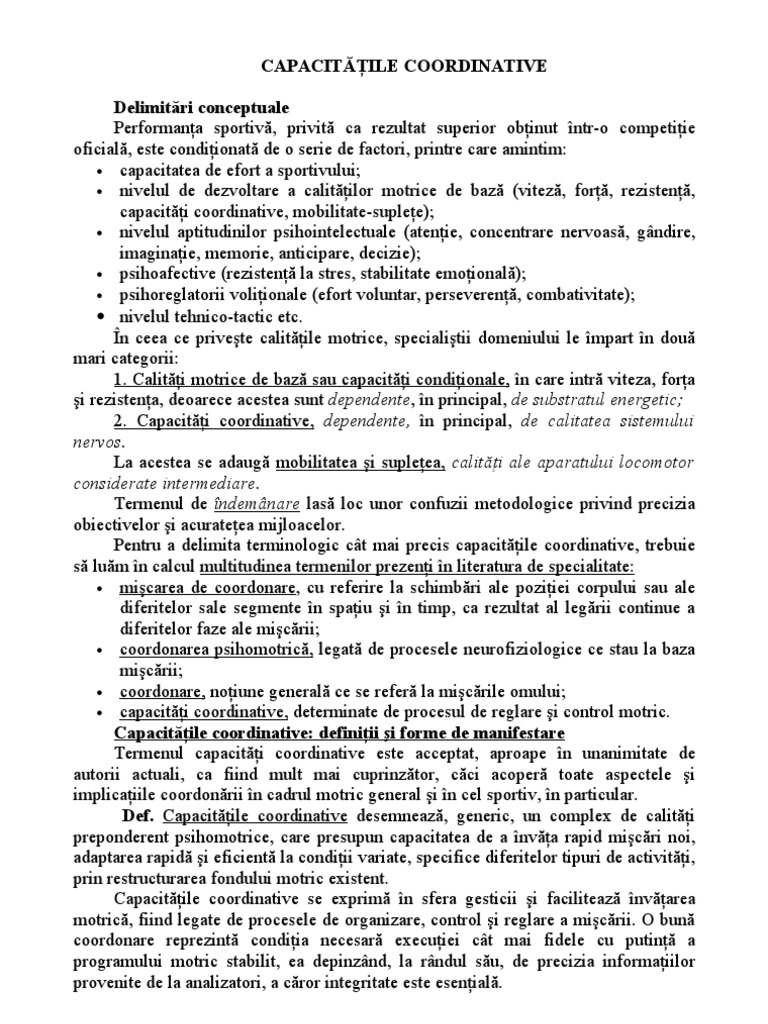 Coordonare, Mobilitate | PDF