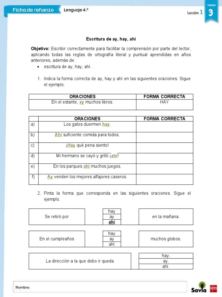 ejercicios-con-hay-ah-y-ay-pdf