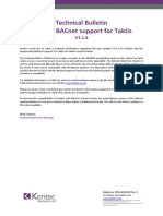 Technical Bulletin Vizulinx Bacnet Support For Taktis: WWW - Kentec.Co - Uk
