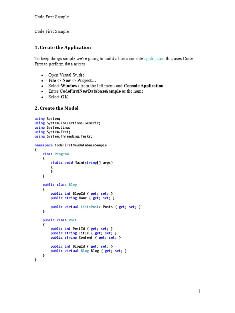 An Introduction to Code First Database Development with Entity ...