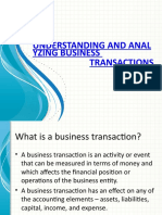 Understanding and Anal Yzing Business Transactions