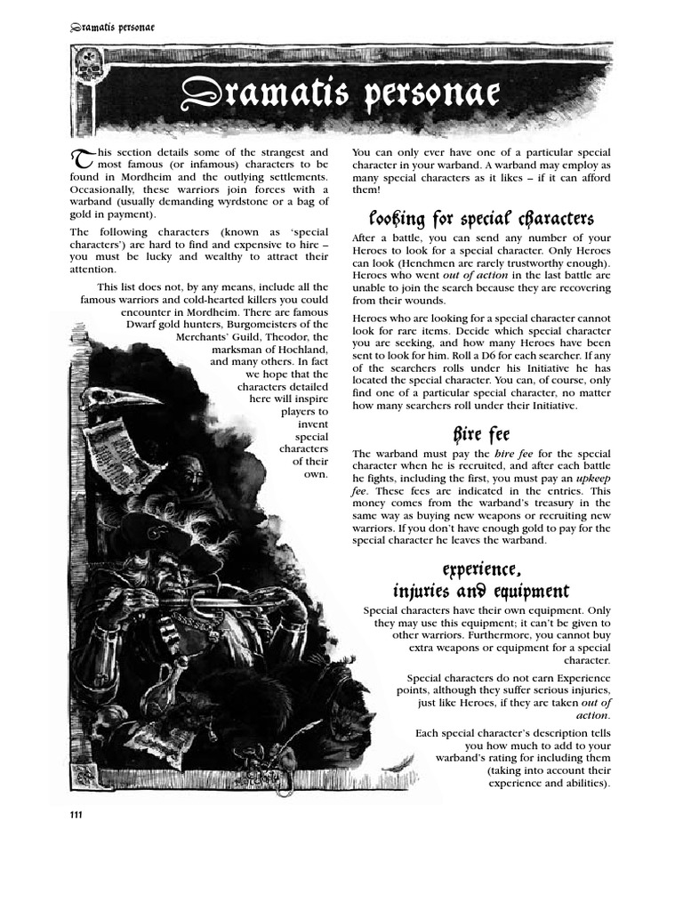 Official Dramatis Personae v1.1 PDF | PDF