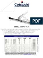 Sinidex Handed Stay: Recommended Maximum Window Weights & Sizes