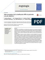 Angiología: Valor Pronóstico de La Clasificación Wifi en Pacientes Con Pie Diabético