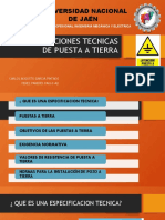 Especificaciones Tecnicas de Puesta A Tierra