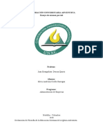 Resumen para Foron y Puntos de Vista de Filosofia Adventista Parcial