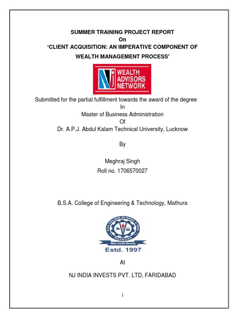 summer-training-project-report-on-client-acquisition-an-imperative