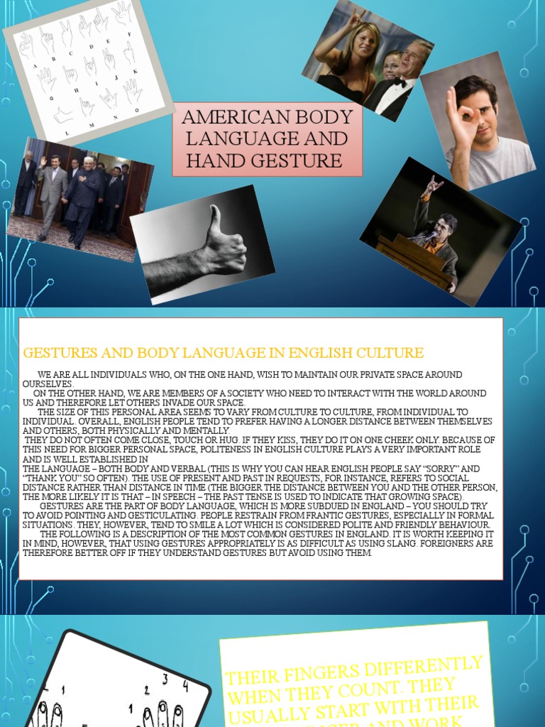 American Gestures and Body Language | PDF | Gesture | Body Language