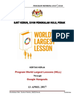 Kertas Kerja Program World Largest Lessons (WLL) Through Google Hangouts