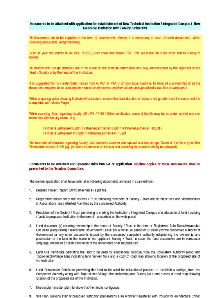 Application for New Technical Institution | PDF