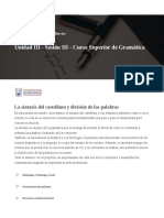 Unidad III Sesion III Curso Superior de Gramatica PDF