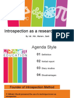 Group 2 - Introspection As Research Method