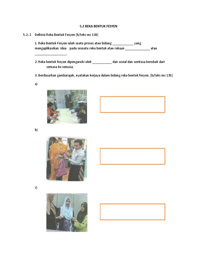 Bab 5 2 Reka Bentuk Fesyen Pdf
