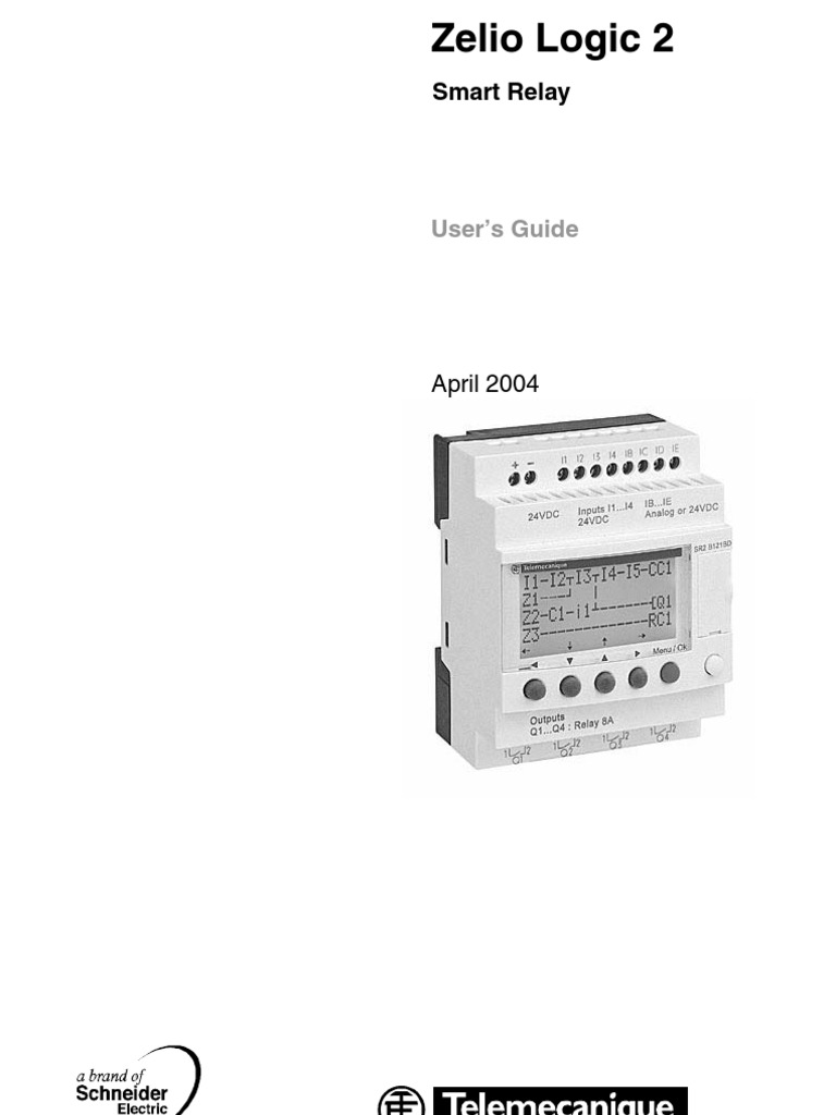 Zelio Logic User Manual | PDF | Menu (Computing) | Relay