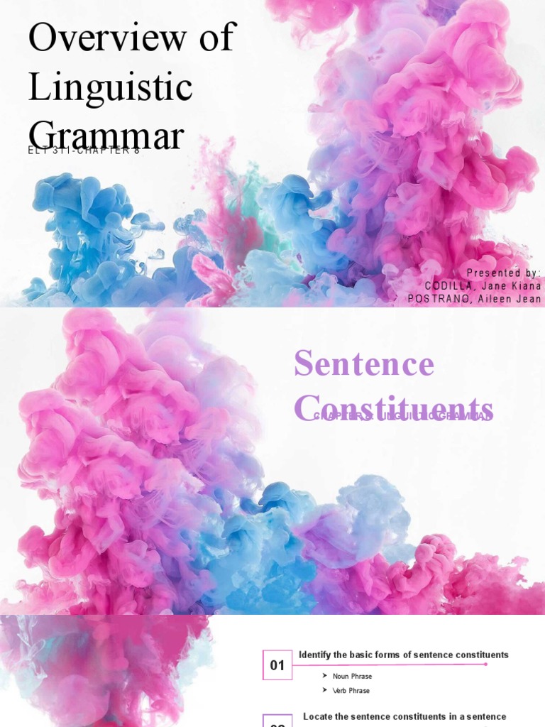 Understanding Sentence Constituents | PDF | Phrase | Sentence (Linguistics)