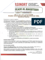 Comunicado Al Magisterio - 20 y 21 de Octubre 2020 - Paro Nacional Del Magisterio