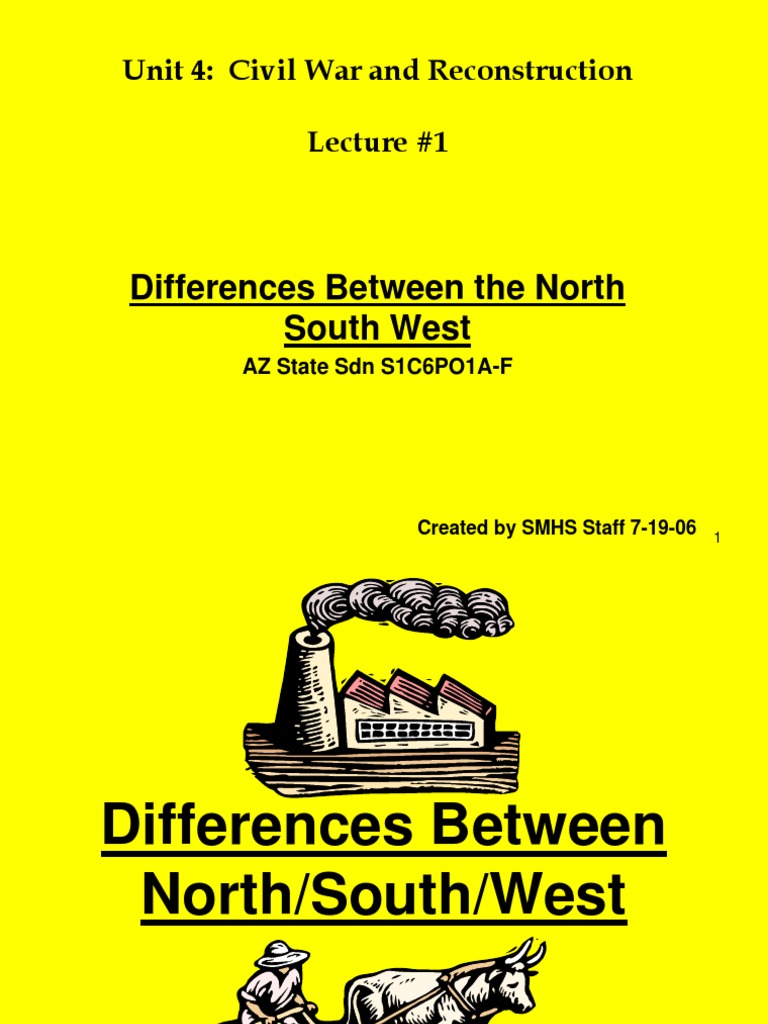 01 Differences Between The North and The South | PDF | Nullification (U ...