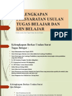 Kelengkapan Persyaratan Usulan Tugas Belajar Dan Ijin Belajar