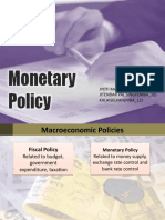 Monetary Policy: Jyoti Mankela (Mba - 11) Jitendar Pal Singh (Mba - 10) Kalaiselvan (Mba - 12)