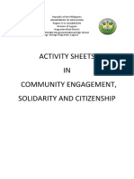 Activity Sheets in Community Esc