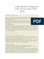 Political Law Bar Questions & Suggested Answers by The UP Law Center (1990-2005)