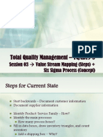 Total Quality Management - TQMB19-5: Session 03 Value Stream Mapping (Steps) + Six Sigma Process (Concept)