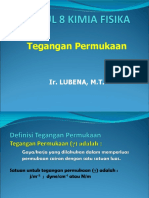 Kimia Fisika Pertemuan Ke - 6 Kimia Fisika - Tegangan Permukaan PDF